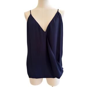 NWOT Single Los Angeles Chiffon Navy Top Made in the USA - XS